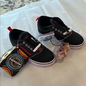 Heelys Black and Red Kids Sneakers with Wheels